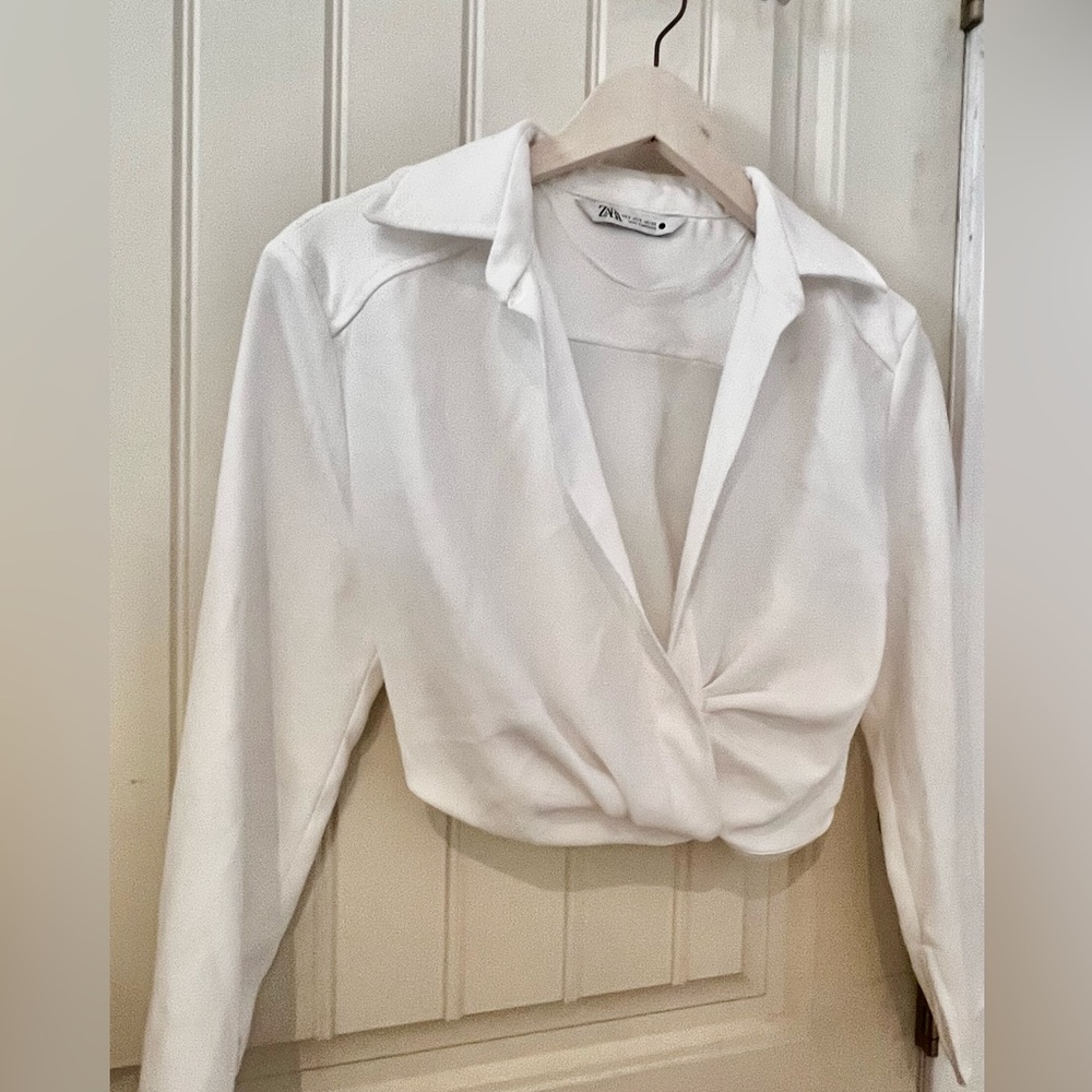 Zara Elegant White Blouse size s